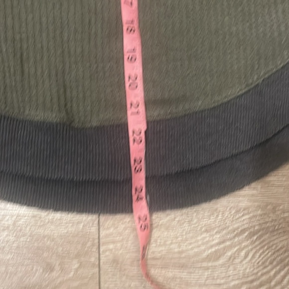 Free people waffle thermal scoop neck top size small Olive Green Women's Top - Picture 4 of 5